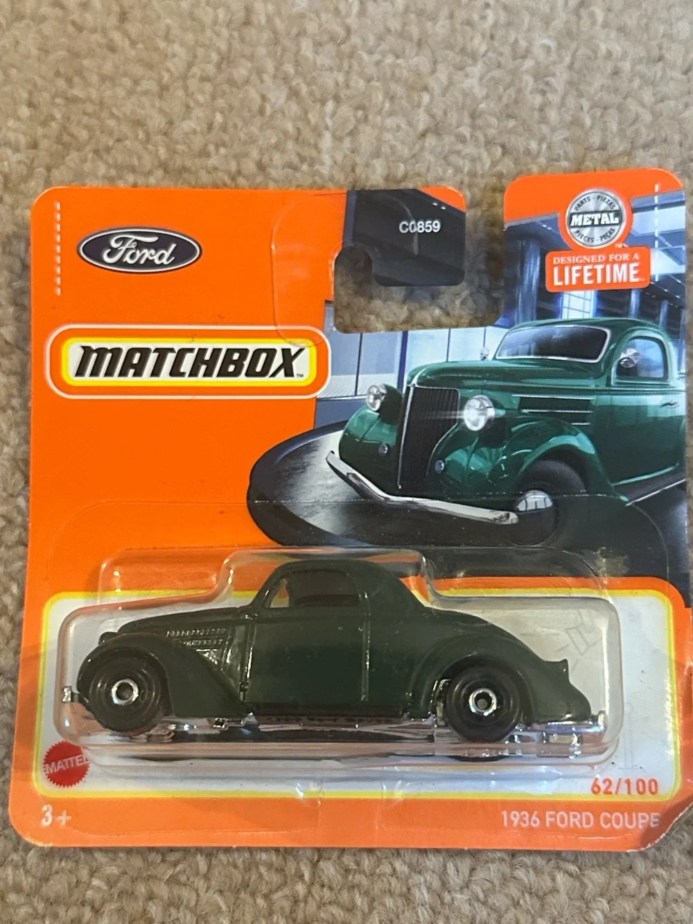 NEW Metal Matchbox Ford Coupe 1936 Car